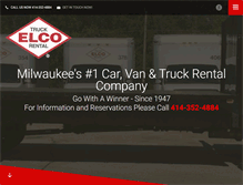 Tablet Screenshot of elcotruckrental.com